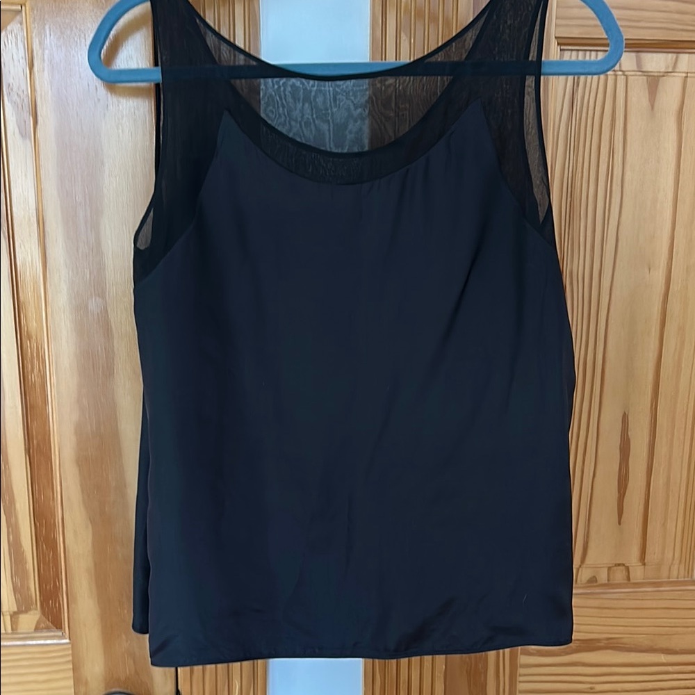 Valentino 100% Silk Black Sleeveless Top